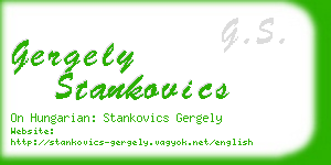 gergely stankovics business card